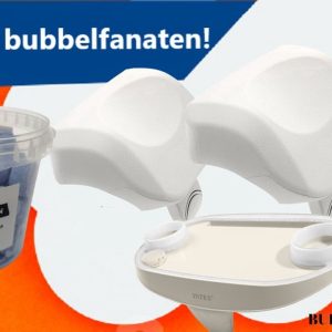 Voordeelpakket voor echte bubbelfanaten! 1 x Aquaswan Multitabs | 2 x Intex Foam hoofdsteunen met Intex LED Bekerhouder | Intex hoofdkussen | Jacuzzi opblaasbaar hoofdkussen | Intex Bekerhouder | Jacuzzi accessoires